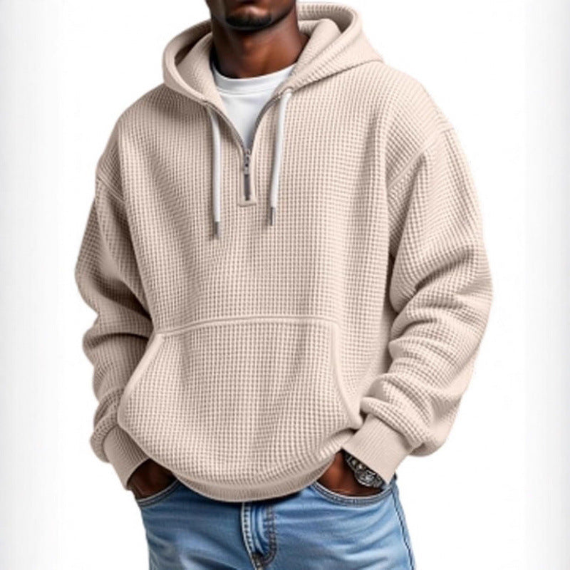Men's Casual Hooded Sweater with Innovative Structure Mune Fashion