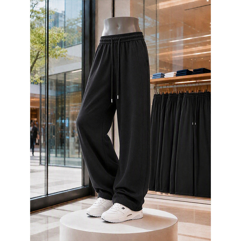 Women Comfortable Leisure Pants with Elastic Waistband Mune Fashion