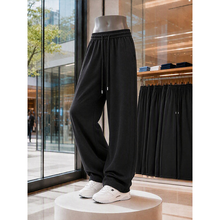 Women Comfortable Leisure Pants with Elastic Waistband Mune Fashion