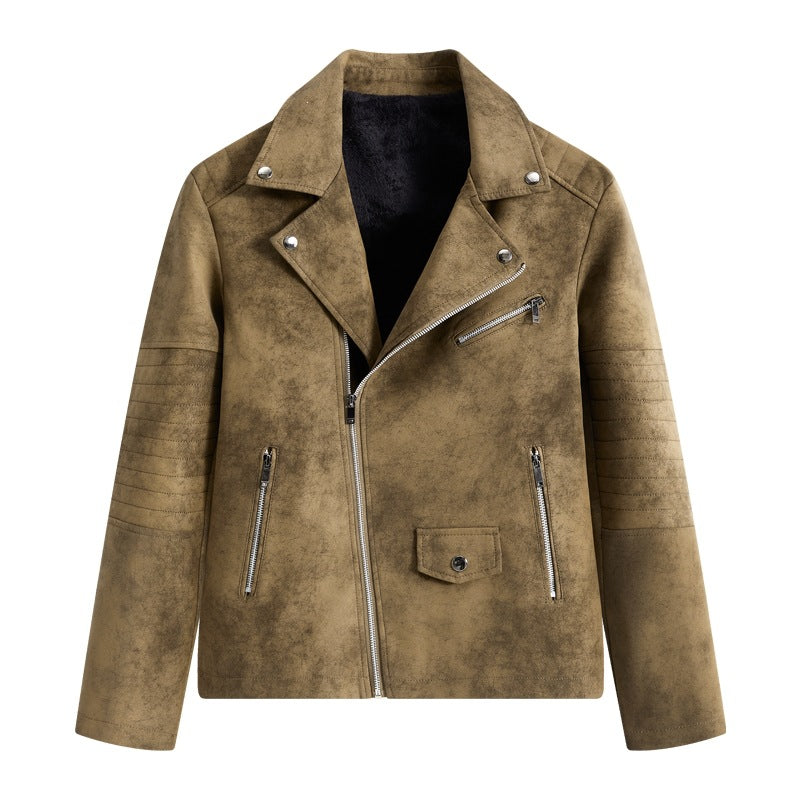Men's Stylish Faux Leather Blouson Jacket Mune Fashion