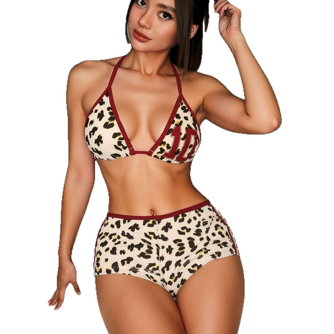 Women's triangle bikini with high waist and animal print Mune Fashion