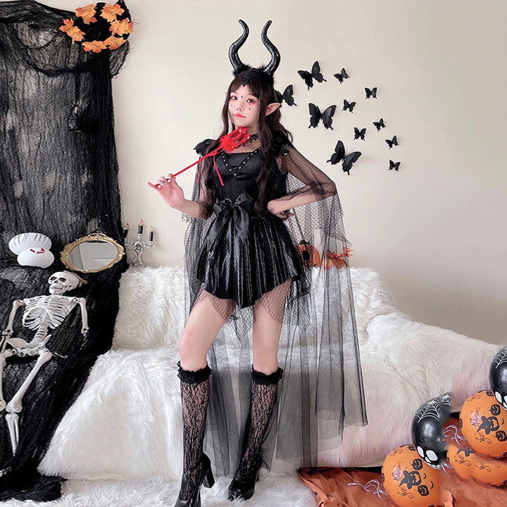 Women's seductive Halloween costume with transparent tulle and delicate details Mune Fashion