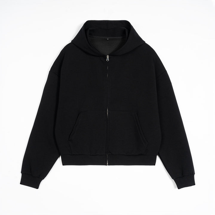 Unisex Boxy Hooded Jacket in Cropped Cut with Elastic Hem Mune Fashion