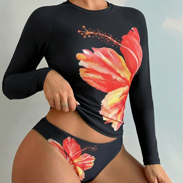 Women’s UV Protection Swimsuit with Floral Print Mune Fashion