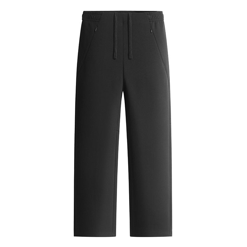 Men's Loose Lounge Jogging Pants made of technical cotton blend with elastic waistband & zip pockets Mune Fashion
