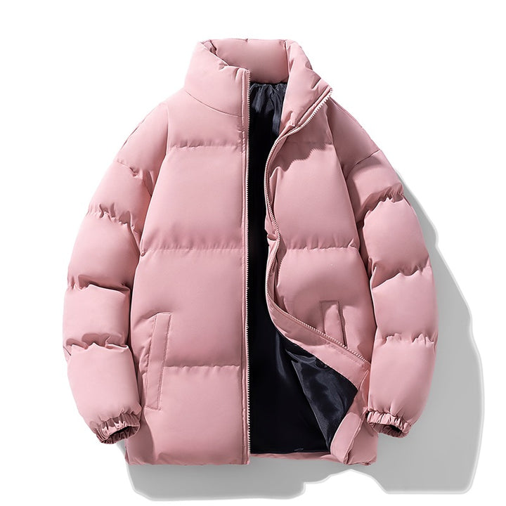 Men's Padded Puffer Transition Jacket with Stand Collar, Zipper & Elastic Cuffs Mune Fashion