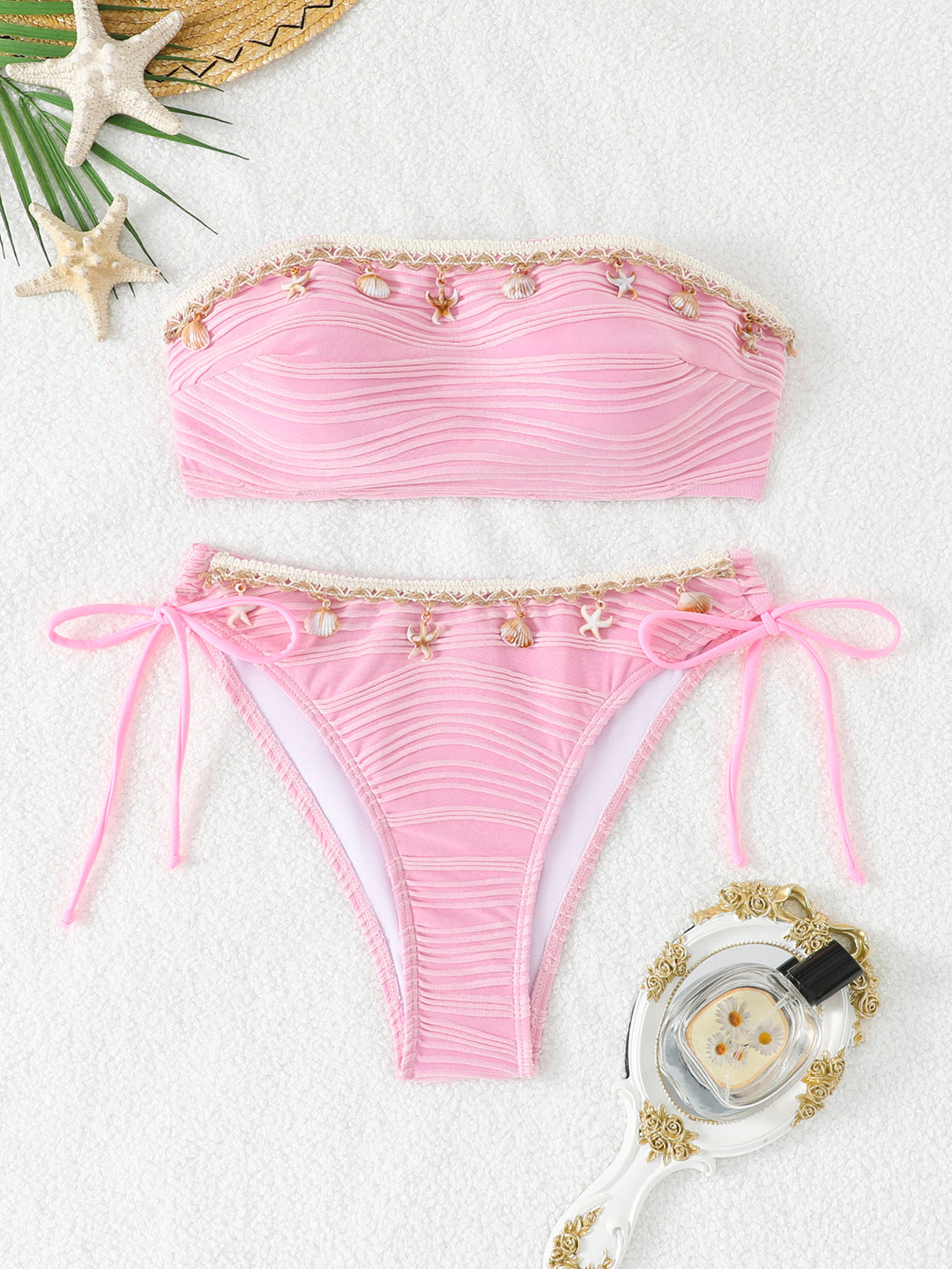 Women's bandeau bikini with intricate shell details Mune Fashion