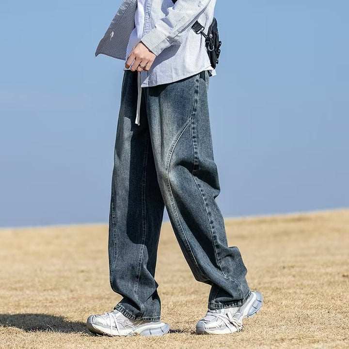 Men's Wide-Cut Denim Pants Mune Fashion 1787982091