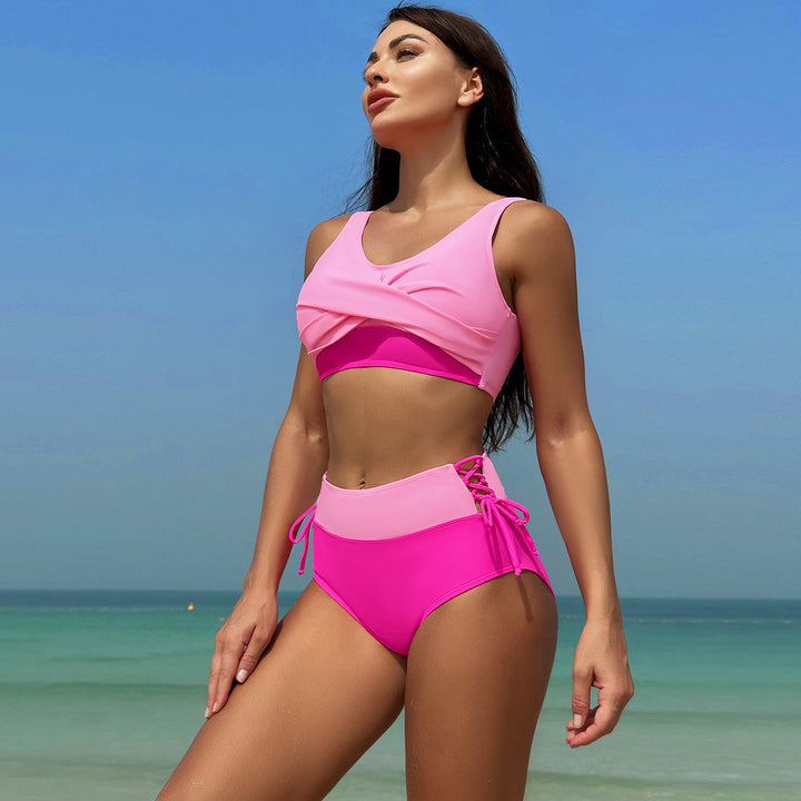 Women's High-Cut Bikini with Adjustable Straps Mune Fashion