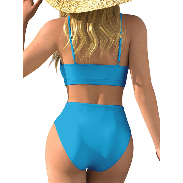 Women's High-Waisted Bikini with Crop Top Mune Fashion