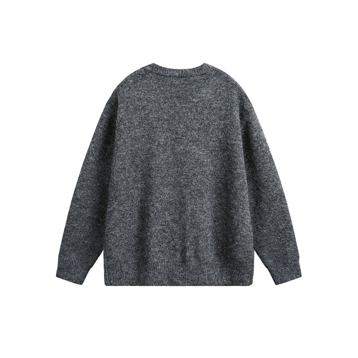 Women's knit cardigan with floral embroidery, round neckline and button placket Mune Fashion
