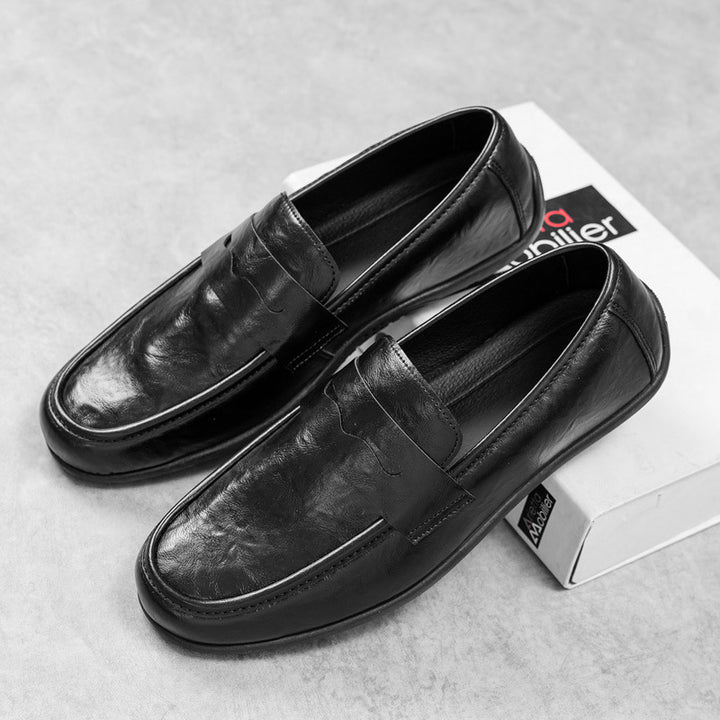 Men's elegant loafers with fine detail stitching Mune Fashion