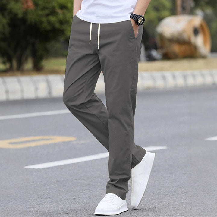 Men's comfortable casual pants with elastic waistband and practical side pockets Mune Fashion