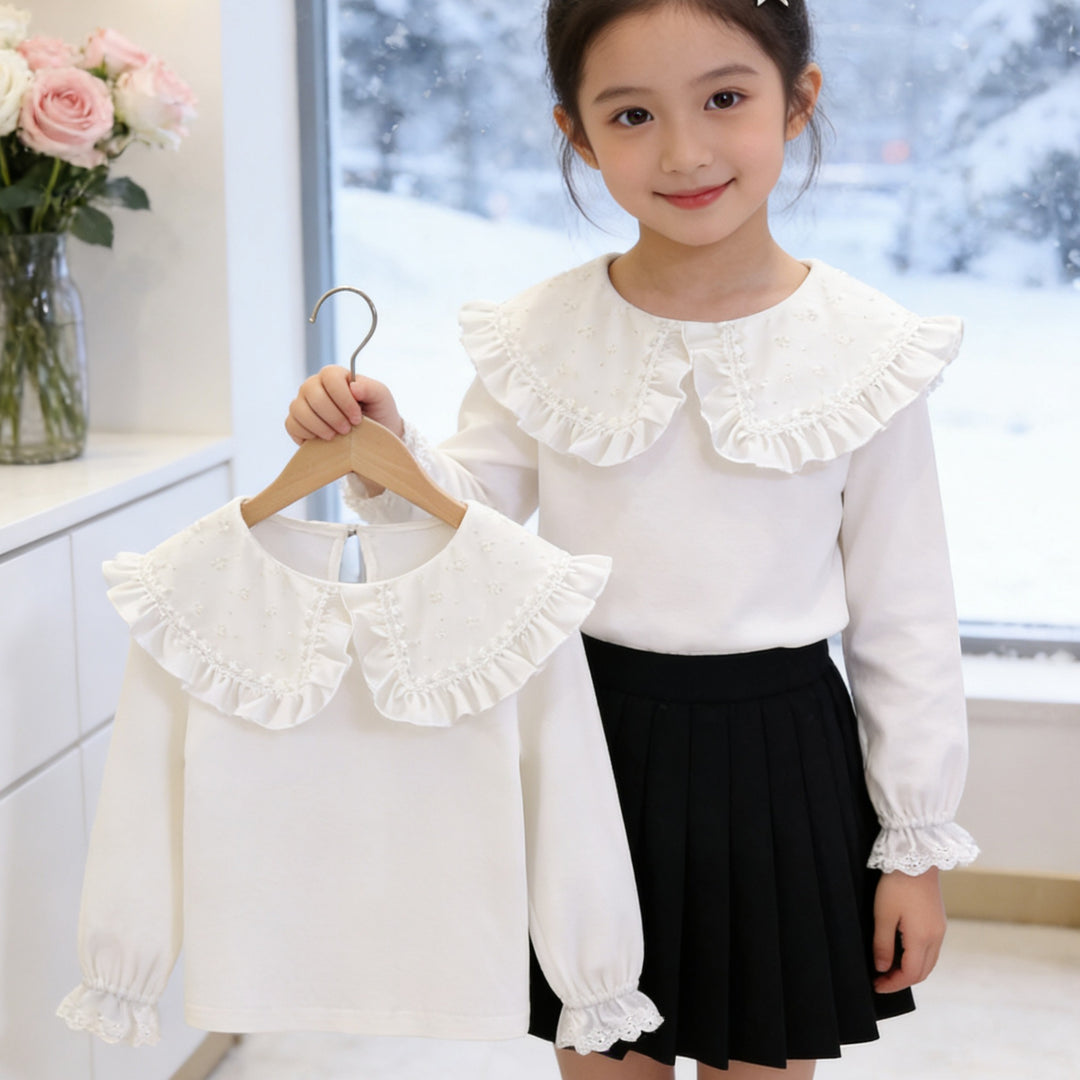 Women's blouse with large ruffled collar Mune Fashion