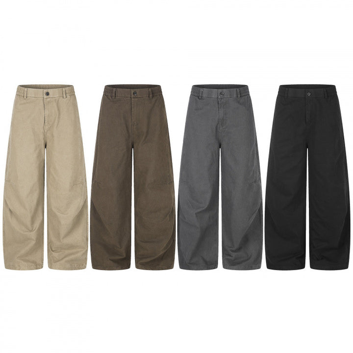 Women's Wide Culotte Pants with High Waist, Elastic Insert, and Utility Seams Mune Fashion