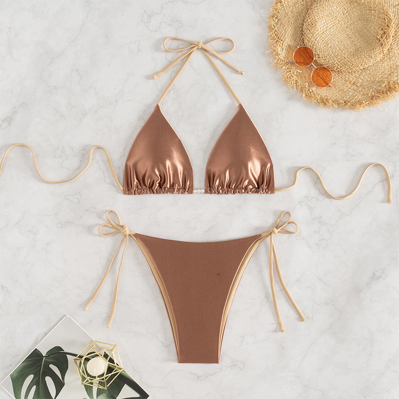 Ladies Bikini Set with adjustable straps and elegant ruffle design Mune Fashion