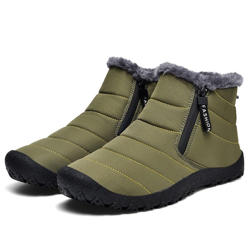 Ladies Padded Winter Short Ankle Boot with Teddy Lining and Zipper Mune Fashion