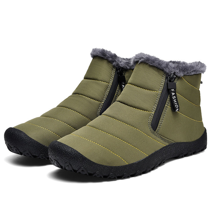 Ladies Padded Winter Short Ankle Boot with Teddy Lining and Zipper Mune Fashion
