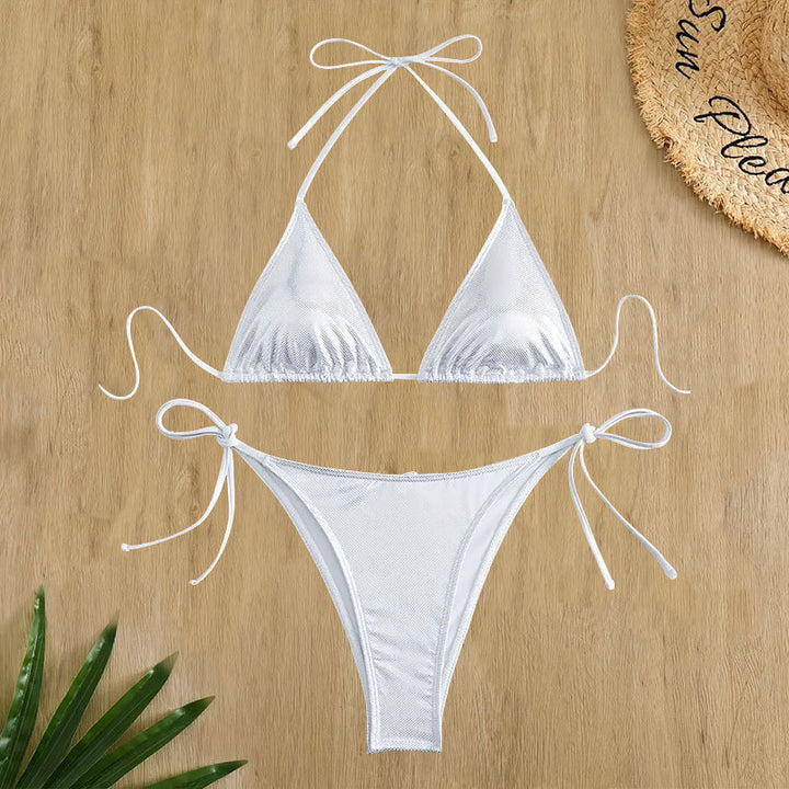 Women's Triangle Bikini with Diamond-like Net Design Mune Fashion