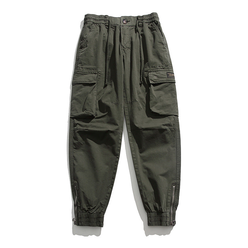 Herren Cargo-Joggerhose mit elastischem Komfortbund, Kniepaneelen und Reißverschluss-Knöcheln Mune Fashion