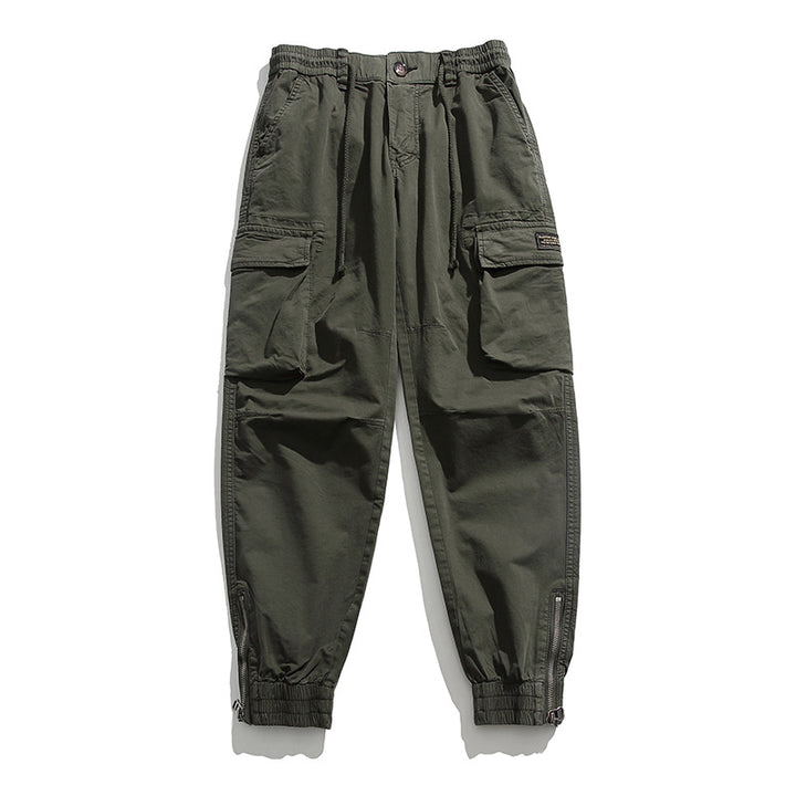 Herren Cargo-Joggerhose mit elastischem Komfortbund, Kniepaneelen und Reißverschluss-Knöcheln Mune Fashion