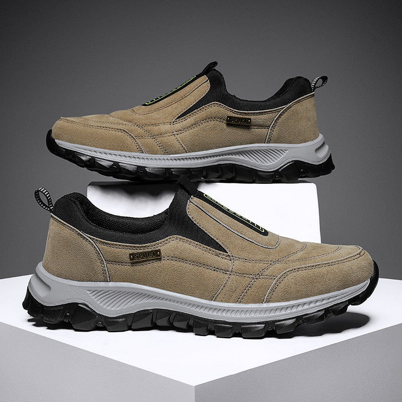 Men's sturdy Slip-On outdoor sneakers made of suede imitation with non-slip trail sole Mune Fashion