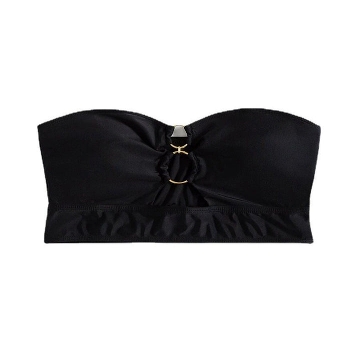 Women's Bandeau Bikini Top with Sophisticated Ring Detail Mune Fashion