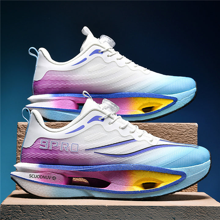 Unisex lightweight running shoes with cushioning platform sole and breathable upper material Mune Fashion