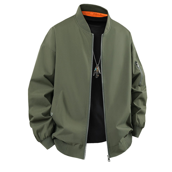 Men's leisure jacket with high collar and practical pockets Mune Fashion