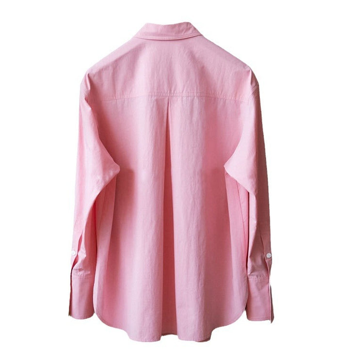 Women Fashionable Blouse with Fine Stripes Mune Fashion