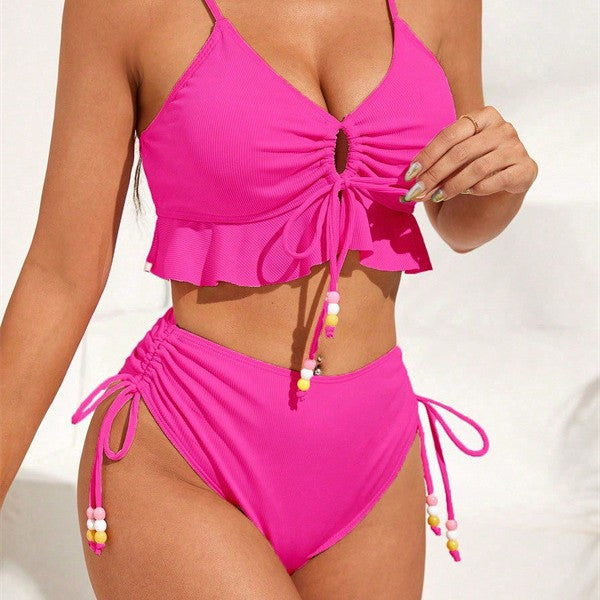 Women's swimsuit with ruffle details and adjustable straps Mune Fashion
