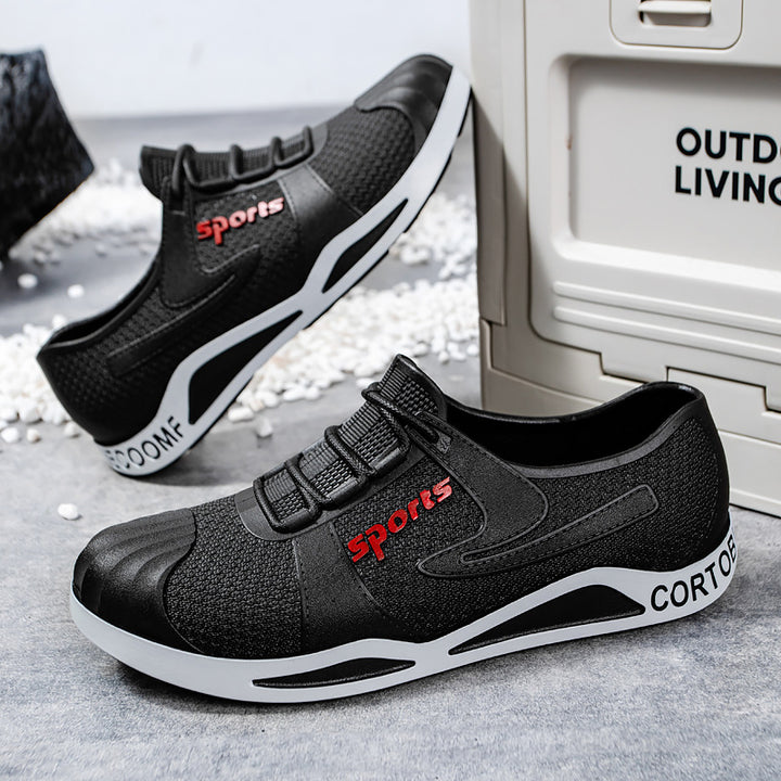 Men's Breathable Slip-On Casual Sneakers with Reinforced Toe Protection Mune Fashion