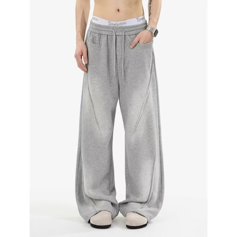 Men's Extreme Oversize Jogging Pants with extra wide leg, drawstring and side pockets Mune Fashion