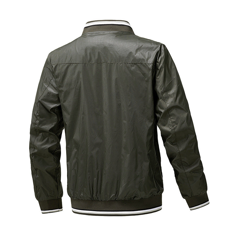 Men's Sporty Bomber Jacket with Two Side Pockets Mune Fashion