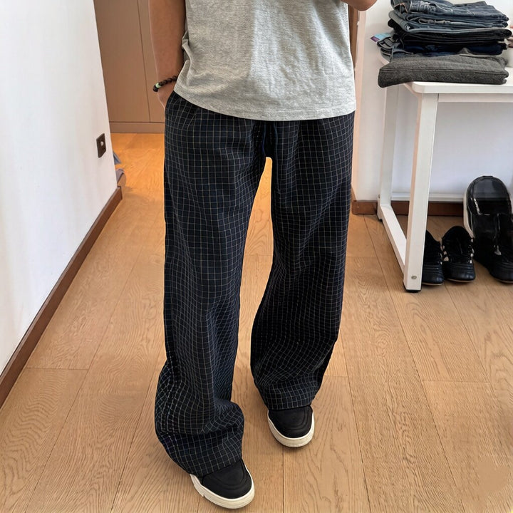Men's Casual Check Pants Mune Fashion