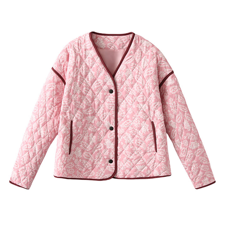 Women's quilted blouson jacket with paisley quilted pattern and light padding Mune Fashion