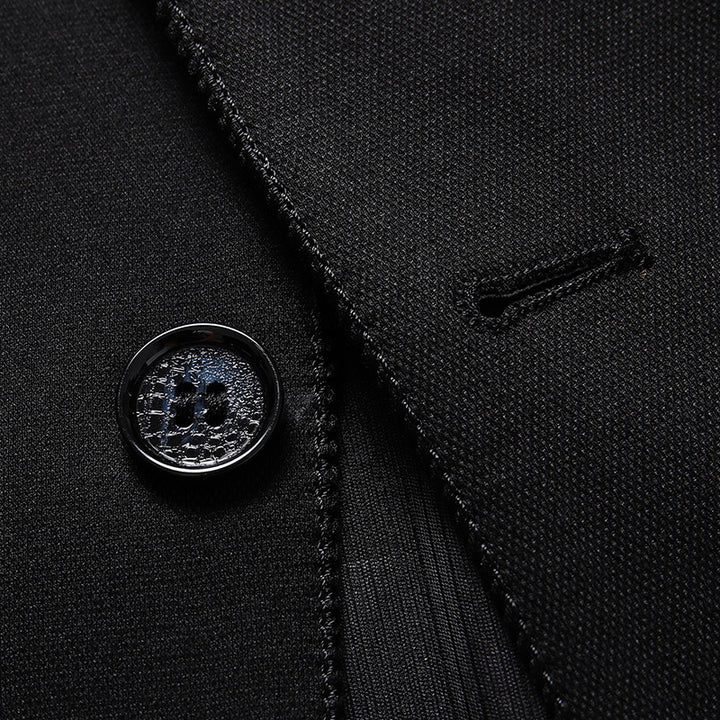 Men's Slim Fit Single Breasted Blazer with Fine Structure Mune Fashion