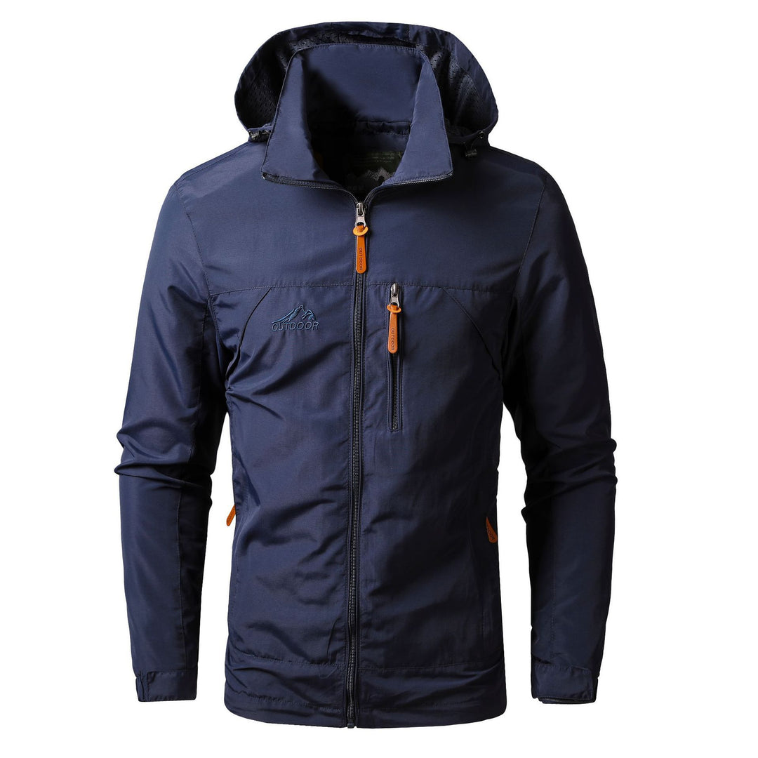Men's Lightweight Outdoor Hooded Parka with Breathable Mesh Lining and Chest Zip Mune Fashion