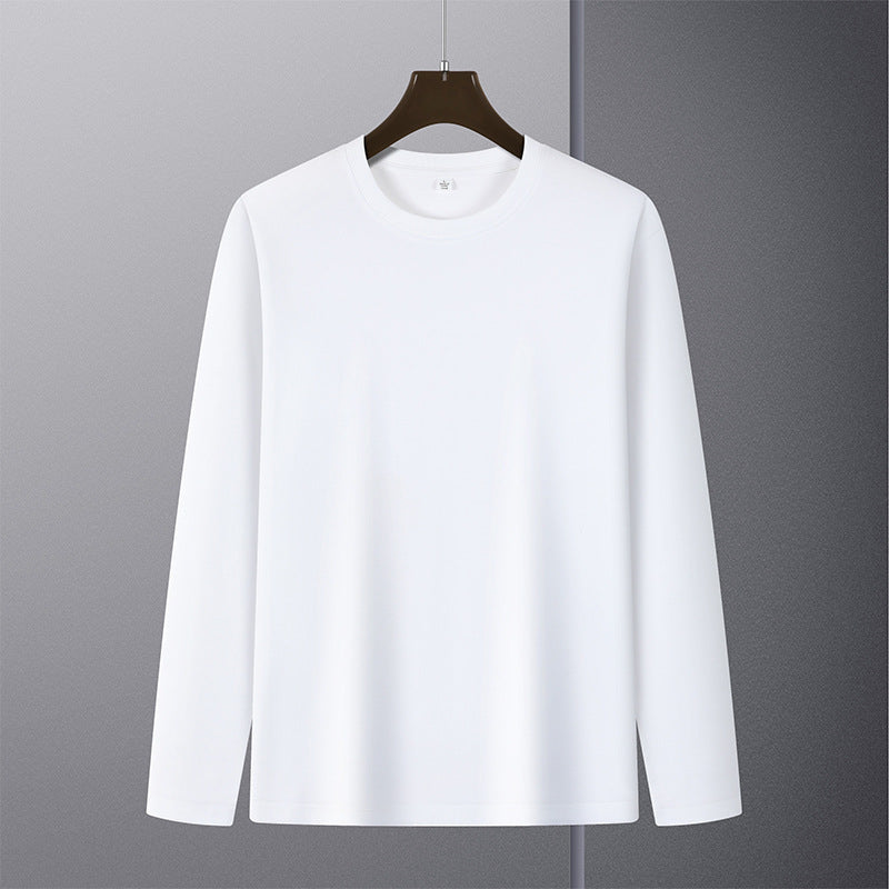 Men's Long Sleeve Shirt made of Premium Cotton Blend with Round Neck and Fine Rib Structure Mune Fashion
