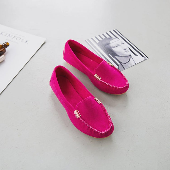 Women's comfortable velour leather moccasins with padded insole Mune Fashion