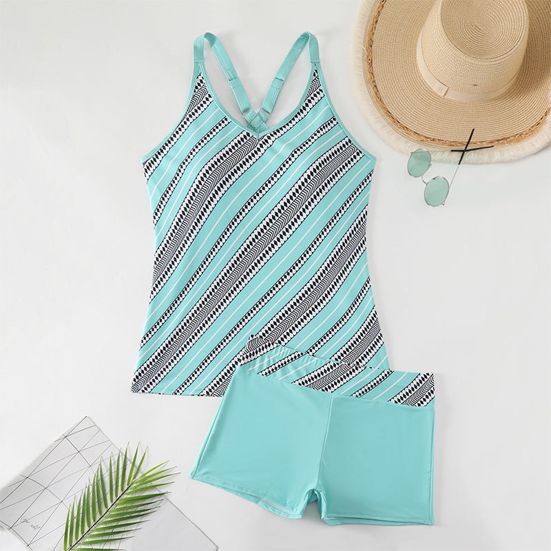 Women's sporty tankini set with backless design Mune Fashion