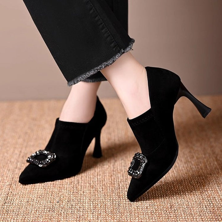 Women's Elegant High Heel Pumps with Glitter Detail Mune Fashion