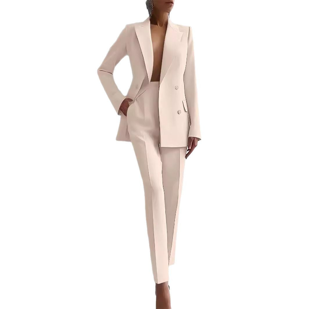 Women's Elegant Double Blazer-Pants Set Mune