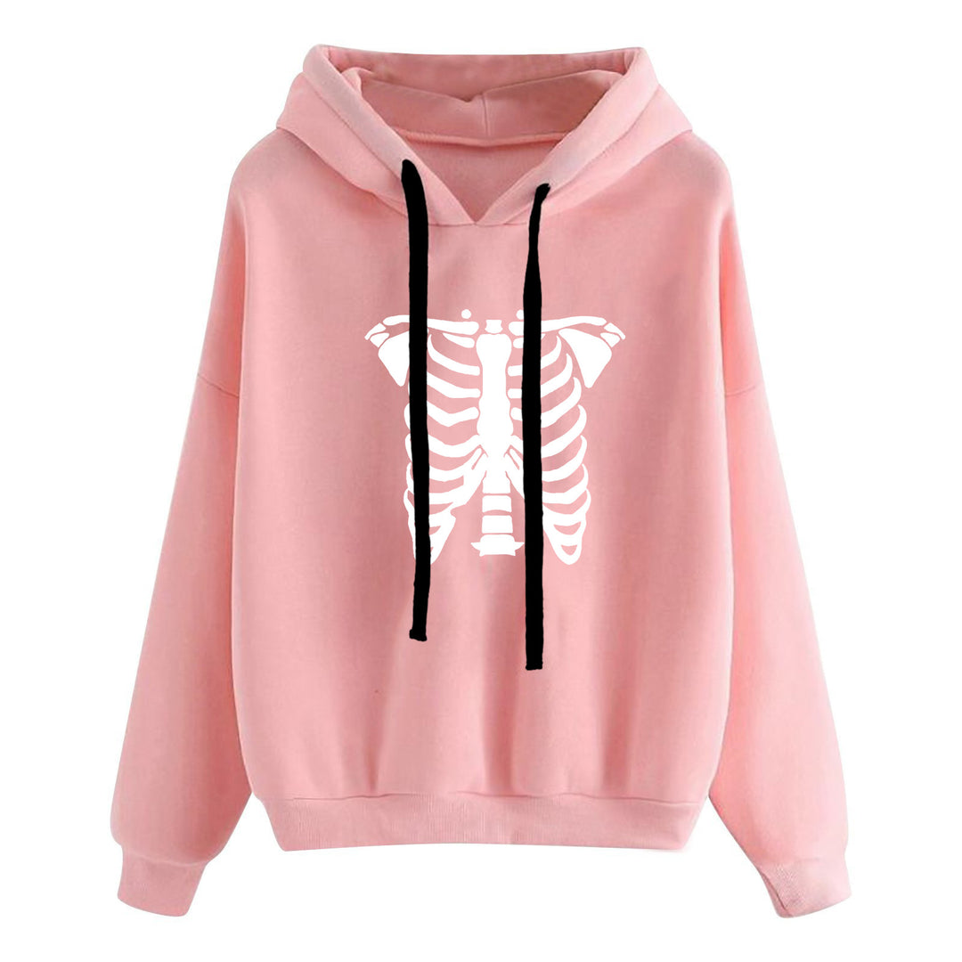 Women's casual oversized hoodie with heart and paw print, drawstring and ribbed cuffs Mune Fashion