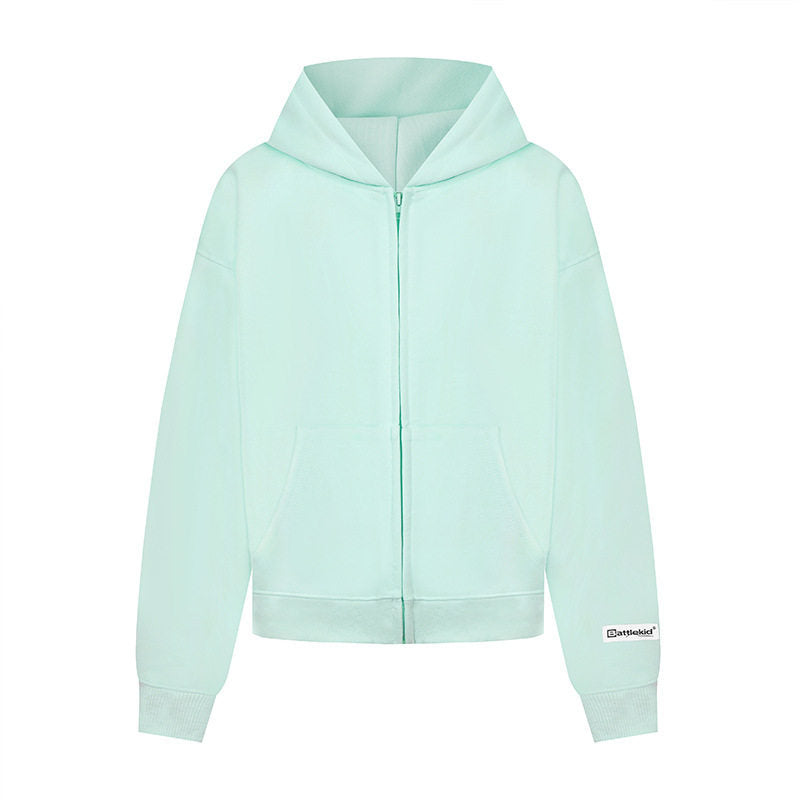 Women’s hoodie sweat jacket with full zip, kangaroo pocket and relaxed fit Mune Fashion