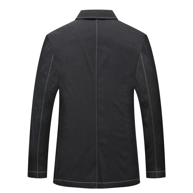 Men's Blazer in Casual Look with Contrast Stitches and Patch Pockets Mune Fashion