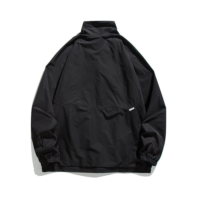 Men's Lightweight Oversized Field Jacket made of technical nylon with stand-up collar, concealed zipper, and flap pockets Mune Fashion