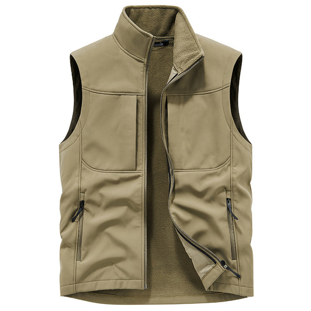 Men's Functional Softshell Vest with Fleece Lining and Windproof Membrane Mune Fashion