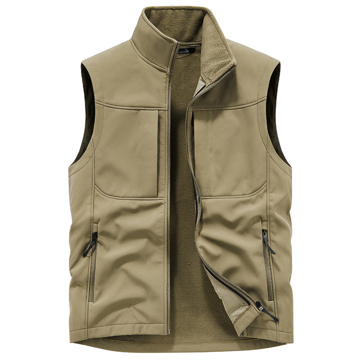 Men's Functional Softshell Vest with Fleece Lining and Windproof Membrane Mune Fashion