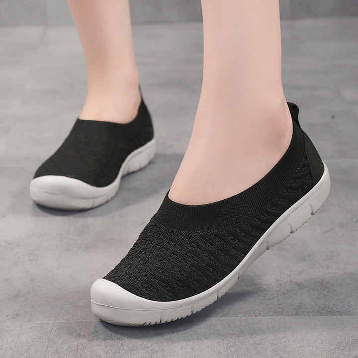 Women's breathable knitted ballerina slippers with reinforced toe cap, elastic entry, and flexible profile sole Mune Fashion